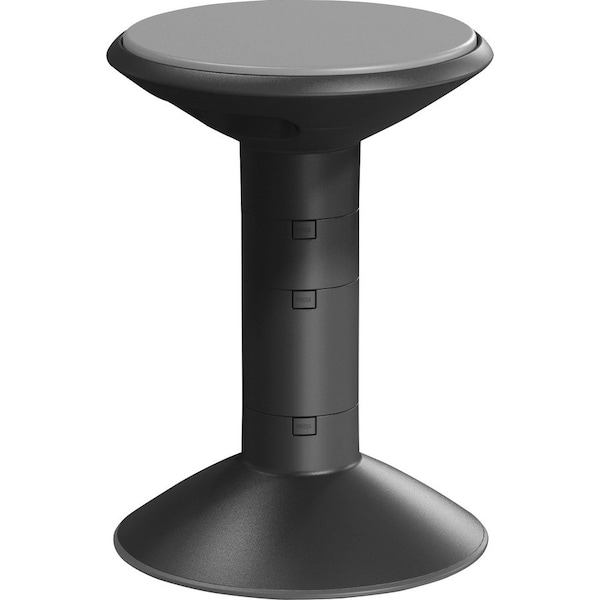 Stool, Active Seating, Wiggle, 13"Dia x 12"-18"H, Black
